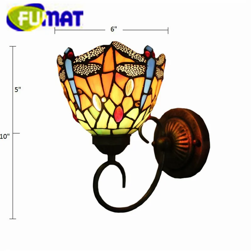 Настенный светильник FUMAT Tiffany LED Бра витражное стекло освещение коридора зеркало