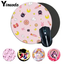 Yinuoda Bonito Anime Sailor Moon anime girl Professional Gaming Mouse Pad Mouse de Computador de Borracha Macia Conforto pequeno rodada Mouse Pad(China)