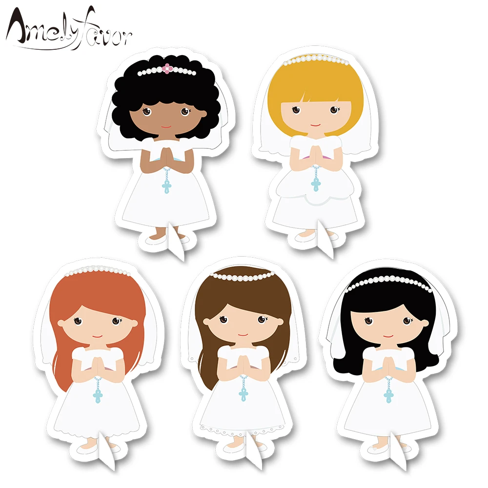 Centre De Table Serie My First Communion Pour Filles 1 Piece De Centre De Table Fournitures De Decoration Pour Fete D Anniversaire Festival Evenement Aliexpress