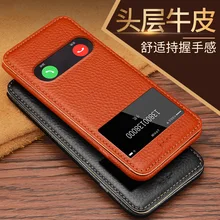 Cyboris для iPhone 6 6S чехол из натуральной кожи чехол для iPhone 6 6S Plus из натуральной коровьей кожи с окошком