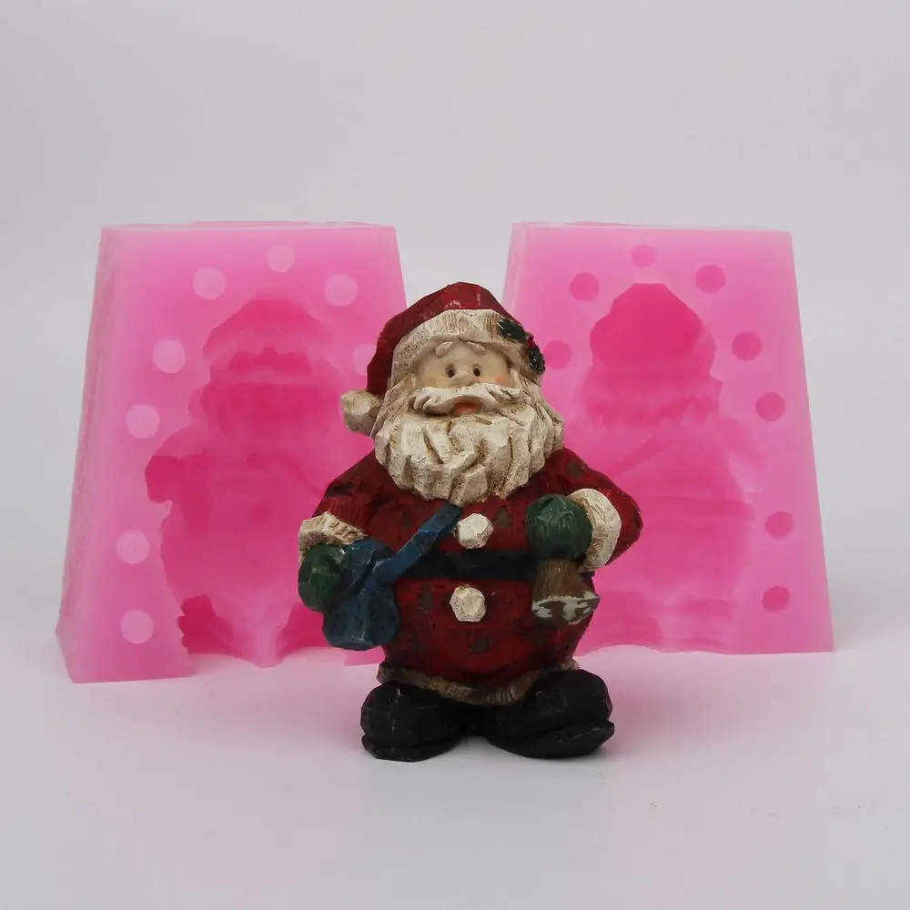 Custom Christmas Theme 3D Silicone Chocolate Candy Molds For Chocolates