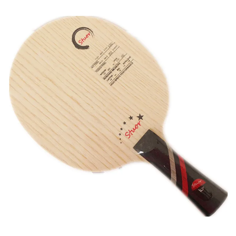 رماد الخشب تنس الطاولة مضرب أسفل خمسة الخشب الخالص تنس الطاولة مضرب