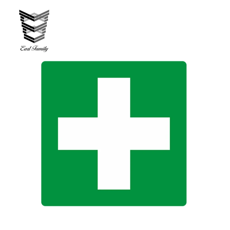

EARLFAMILY 12cm x 12cm Fire Extinguisher / First Aid Kit on Board Vinyl Decals Stickers Pair Funny Vinyl Stickers