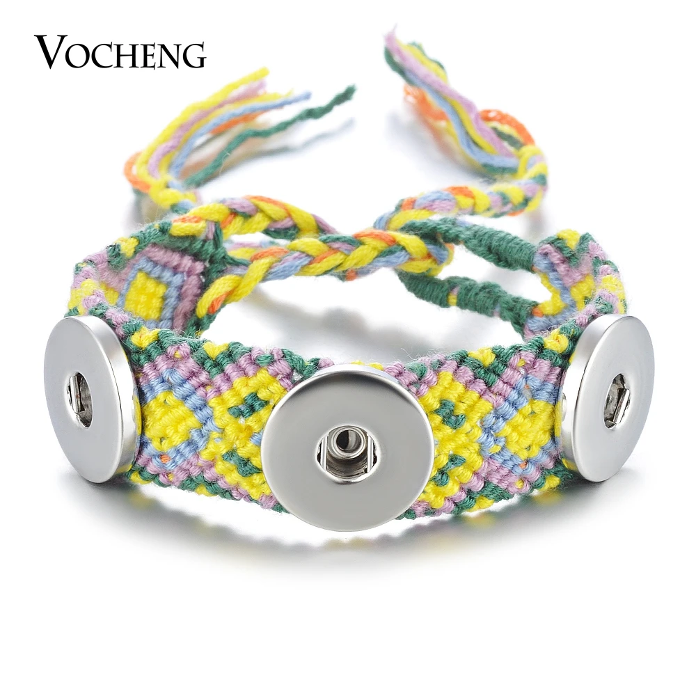 Vocheng Snap Charms Handmade Bracelet for Women 1 Button or 3 Fit 18mm Ethnic Interchangeable Jewelry NN-584 | Украшения и