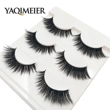 

YAQIMEIER Brand Dense Thick Soft long False Eyelashes Unique Handmade Multilayer 3D Lashes High Quality Cotton Stalk Eyelashes