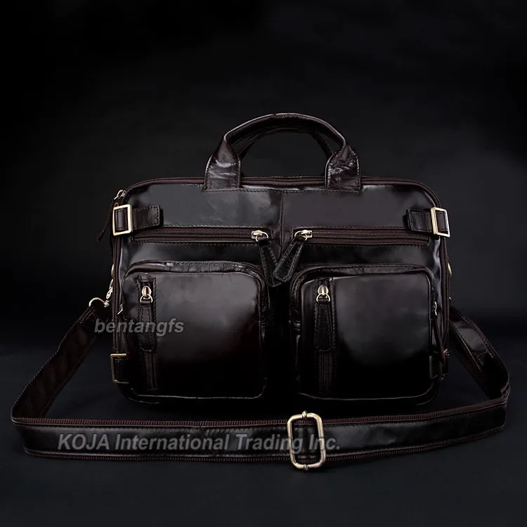 Винтажный кожаный мужской портфель модная сумка