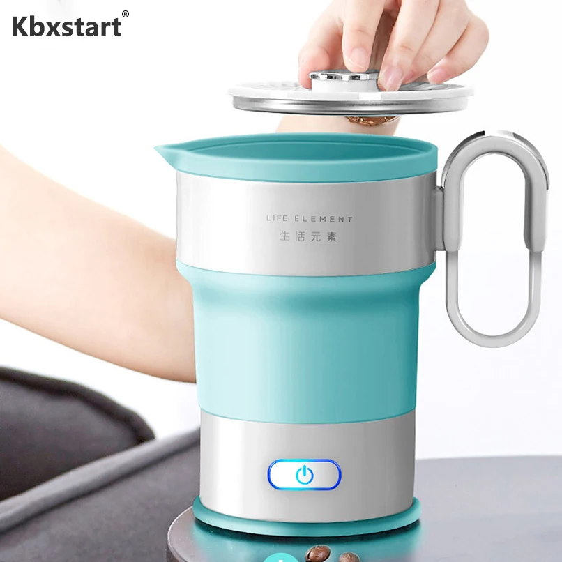 

Mini Folding Electric Hot Water Kettle Accordion Chaleira Travel Portable Water Boiler With Cup 220V Hervidor De Agua Electrico