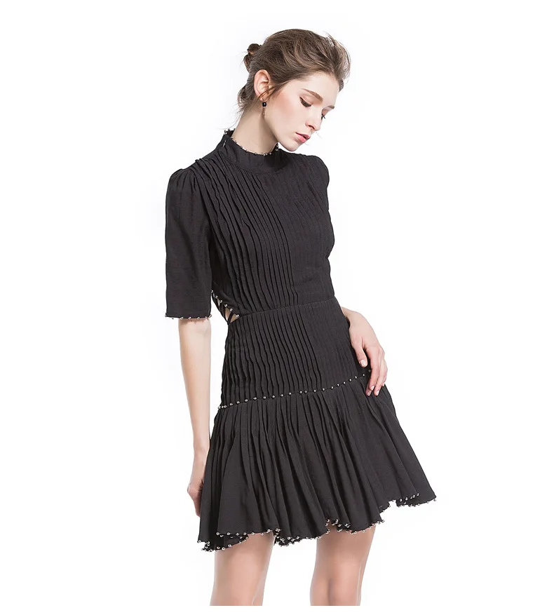  High Waist Pleated Dress (13)