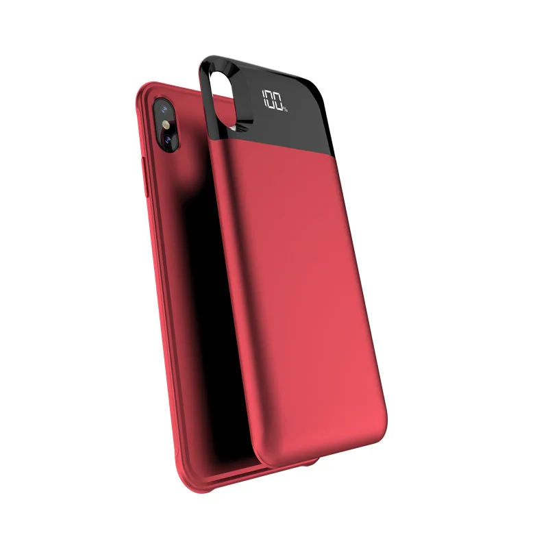 

5500mah magnetic wireless battery charger case for iphone xr xs max external portable charging cover for iphone xr xs max
