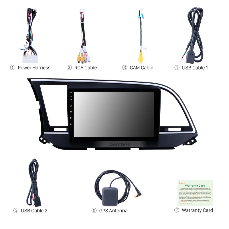 Seicane Car Multimedia Palyer для 2016 Hyundai Elantra 9 &quot2 Din Android 8 1 HD 1024*600 тачскрин Автомагнитола