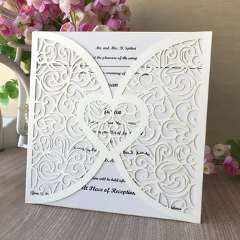 

30pcs/lot Laser Cut Lace Design Invitations Card Wedding Invitations Birthday Party Decorations Greeting Gift Card