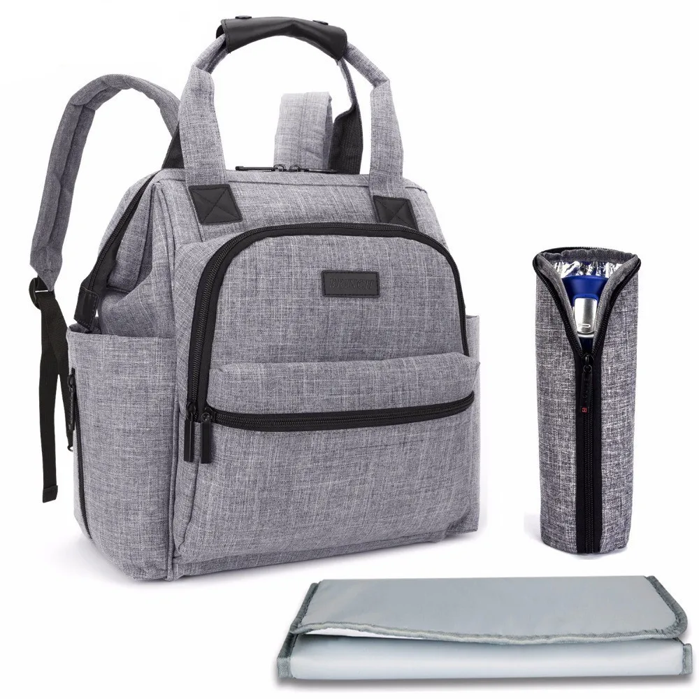 

Diaper Bag Backpack Waterproof Mother Baby Nappy Bag Large Capacity Maternity Backpacks with Changing Pad Stroller Straps Bags