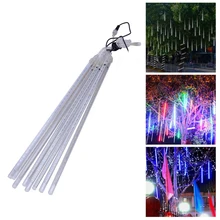 50 см Светодиодная Рождественская гирлянда метеоритный дождь гирлянда дождевая трубка Новогодняя Рождественская гирлянда для украшения свадебной вечеринки EU US Plug