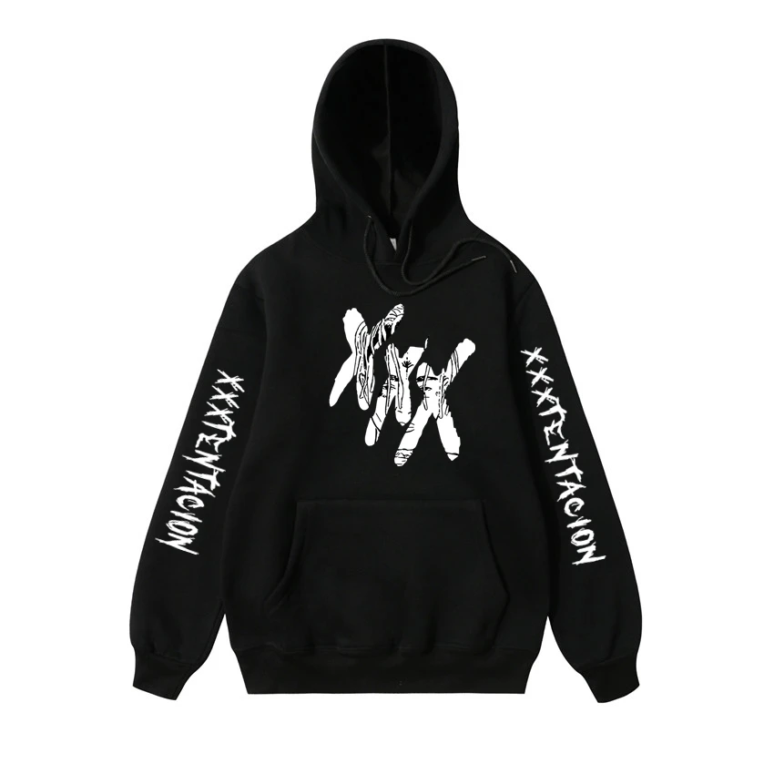 Толстовка с капюшоном XXXTentacion для мужчин и женщин Повседневная Уличная толстовка