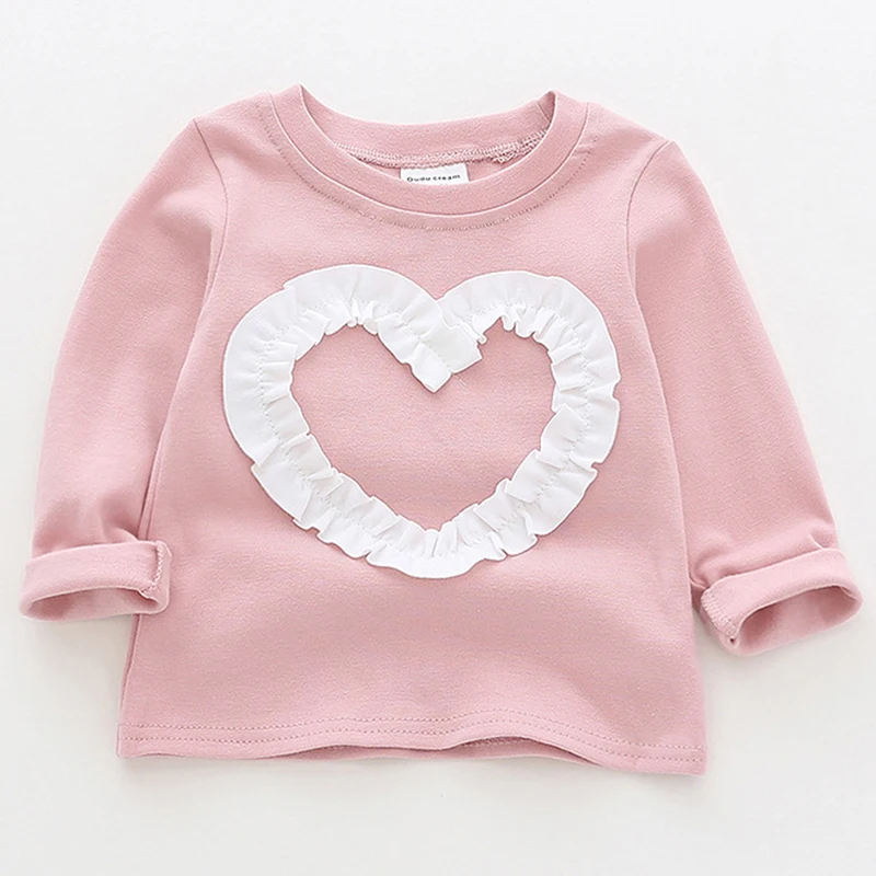 

Baby Girls Loving long-sleeve T-shirt Kids Infant Autumn Round-Neck Tops Tee Girl Clothes Cotton Toddler Costume Clothing