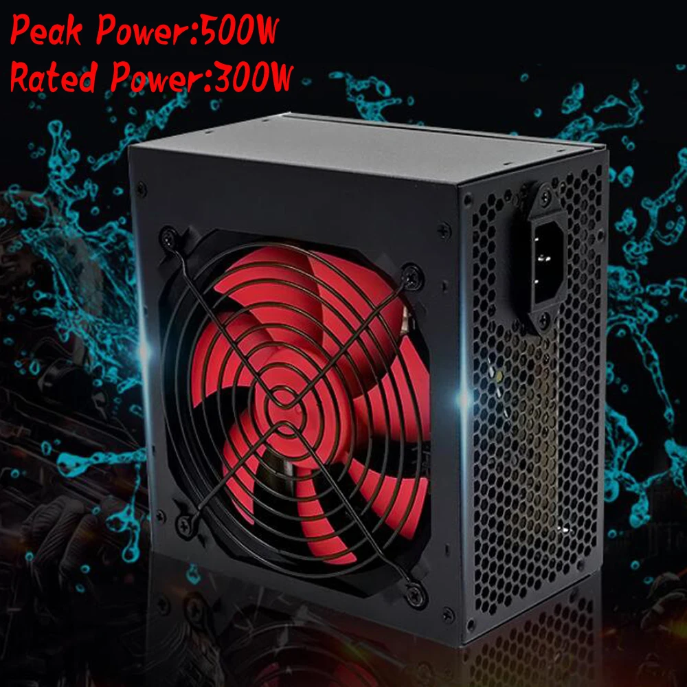Блок питания 300 Вт 120 мм вентилятор 20pin + 4pin PCI SATA ATX 12 В компьютерный блок для