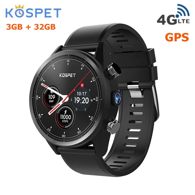 

Kospet Hope 4G Smartwatch Phone Quad Core 1.3GHz 3GB RAM 32GB ROM 8.0MP Camera IP67 BT V4.0 Waterproof Smart Watch Android 7.1