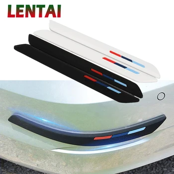 

LENTAI 1Pair Auto Car Head Bumper Anti-collision Strip Stickers For VW Polo Passat B5 B6 B7 B8 Golf MK4 4 5 6 7 Touran T5 Skoda