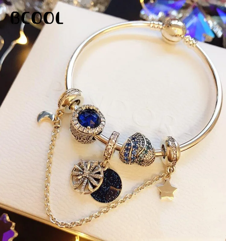 

Jewelry Female Charm Fashion Silver 925 Original Bracelet, Suitable for Female Love Crystal Bead Bracelet Jewelry Gift