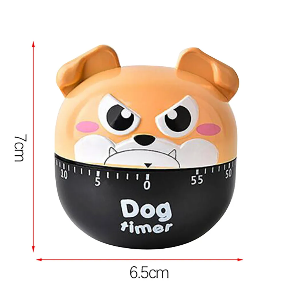 SAINGACE Dog Timer Plastic Machine Timer 60 Min Alarm Clock Kitchen Stopwatch Kitchen Tools Bell Alarm Loud 60-Minute Clock