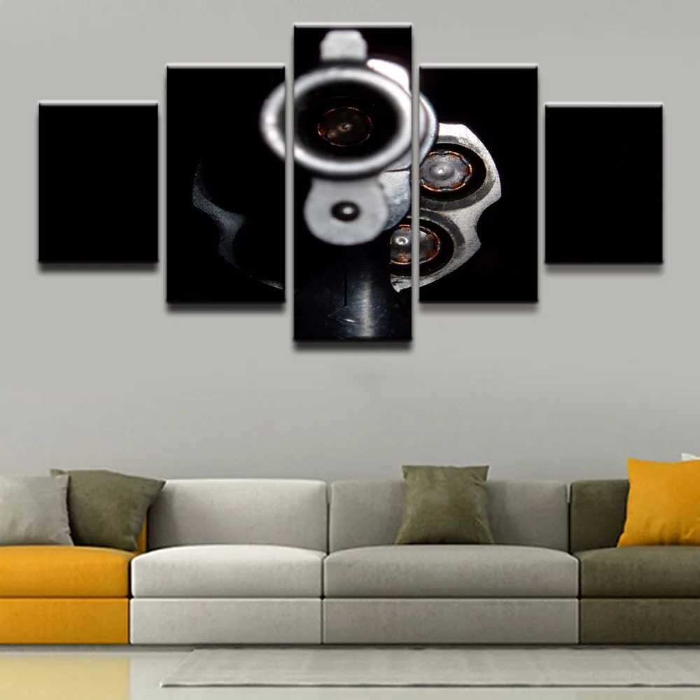 Modern Canvas Printed Painting 5 Pieces Wall Art Poster Weapons Revolver Home Decor For Living Room Modular Pictures Artwork Modern Canvas Printed Painting 5 Pieces Wall Art Poster Weapons Revolver Home Decor For Living Room Modular Pictures Artwork