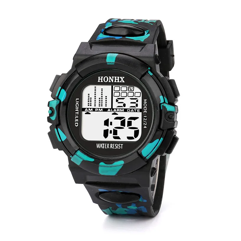 Мужские часы лучший бренд класса люкс Цифровой Открытый Многофункциональный водонепроницаемый детский/мальчик/девочка спортивные электронные часы#60 - Цвет: A