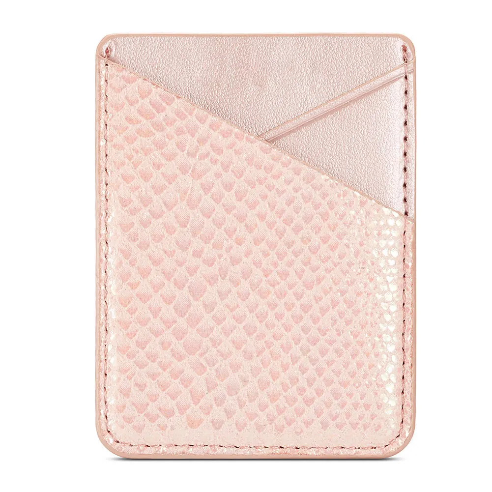 

Stick-on Card Holder Sticker Universal Back Pocket Storage Wallet PU Leather Pouch Credit Card Adhesive Cell Phone Fashion