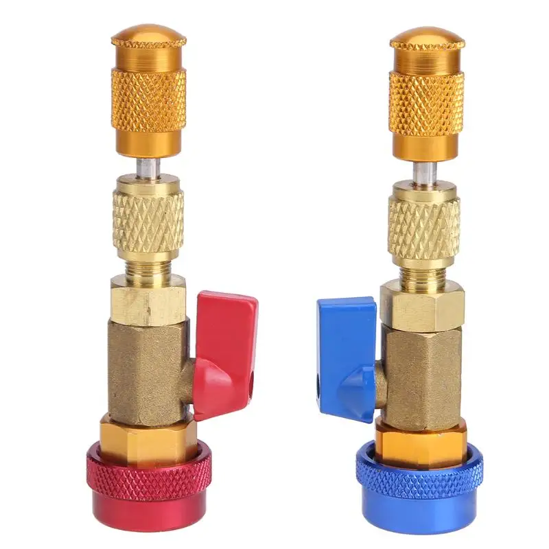 

1 Pair R134a Quick Couplers Adapter Durable Air Condition Gas Connector Car Air Conditioning Refrigerant Adapter