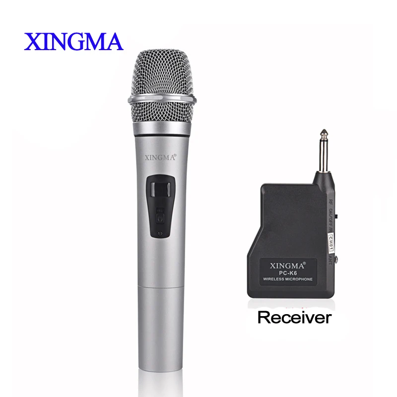 XINGMA PC K6 wireless microphone henldeld metal karaoke with