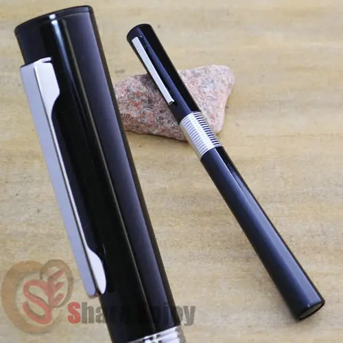 

JINHAO 15 ELEGANT GLOSS BLACK AND SILVER ROLLER BALL PEN