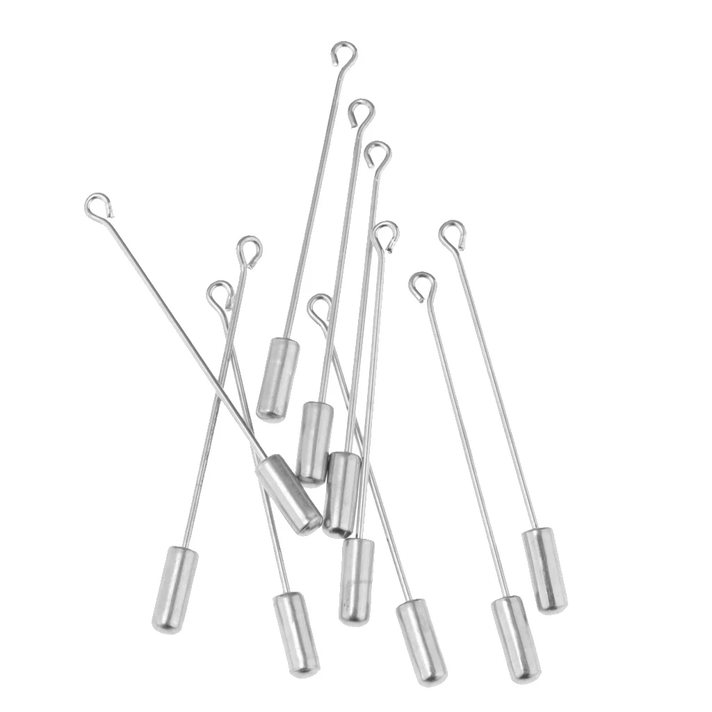 MagiDeal 20pcs Stainless Steel Long Needle Stick DIY Scarf Collar Lapel Pin Findings