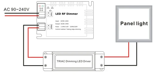 AC90V-240V Светодиодный РЧ-диммер 1CH диммер для светодиодной подсветки 3Key DM014 высокое Напряжение с удаленным светодиодный Радиоконтроллер для одного светодиодный светильник