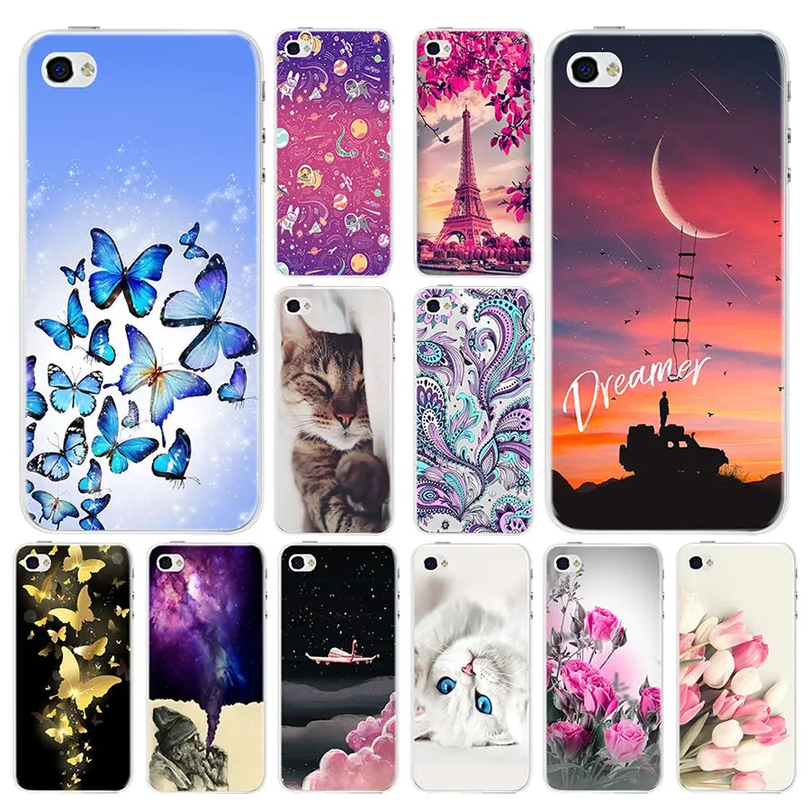 Мягкий чехол для Apple iphone 5S 5 6 6s бампер на корпус телефона ультра тонкий Coque 4 4S