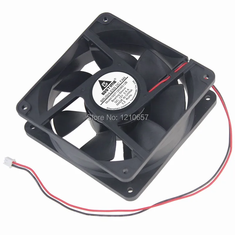 1PCS Gdstime DC 12V 2P 120mm 120x38mm PC Case Brushless Industrial