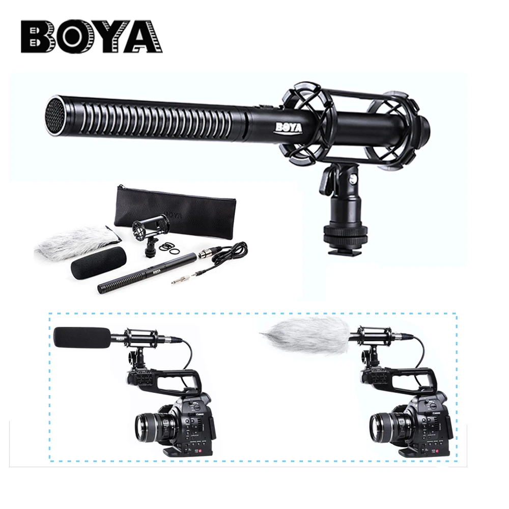 

BOYA BY-PVM1000 professional Condenser Shotgun camera interview microphone studio 3-pin XLR Output on DSLR Camera