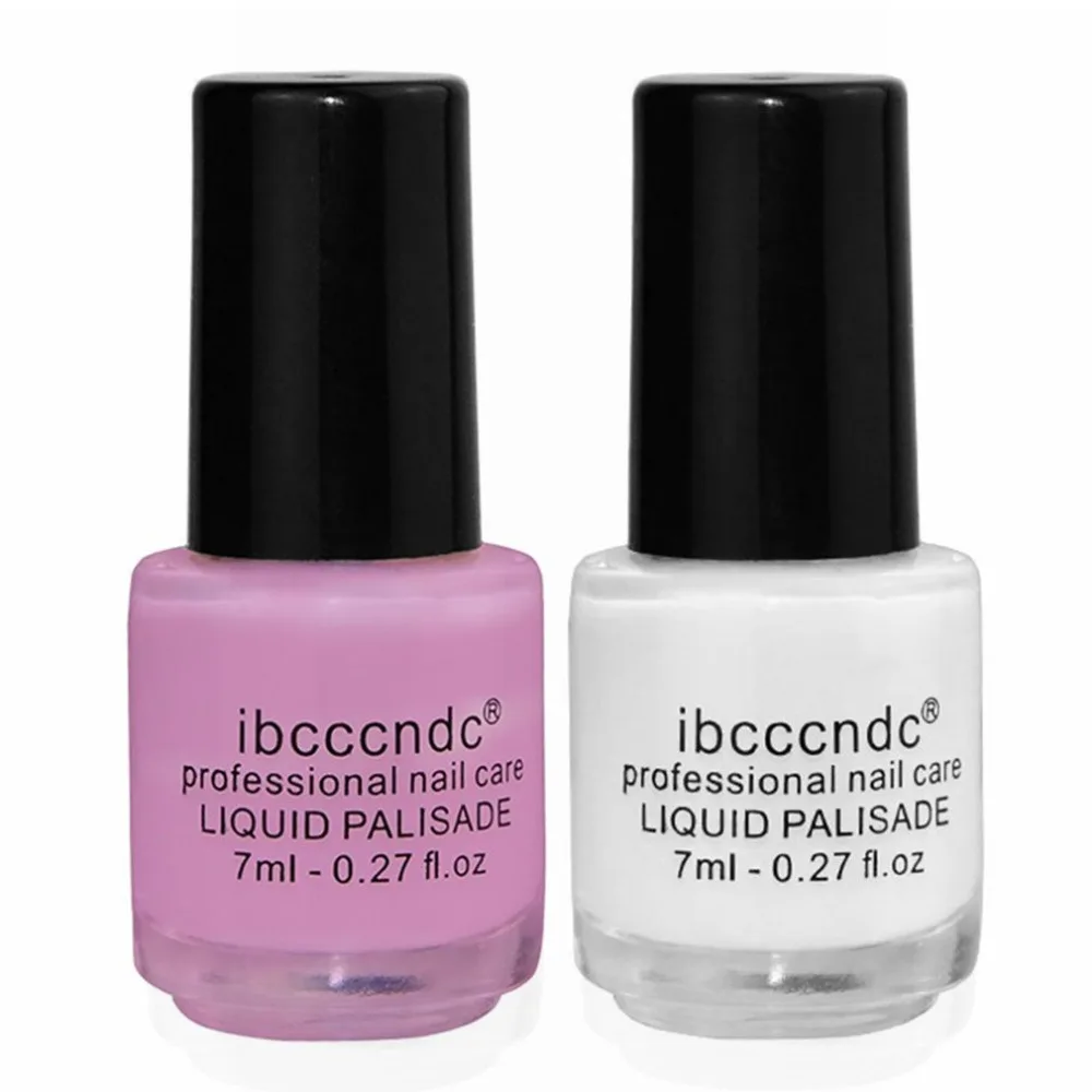 

Ibcccndc 2 Bottles/Set 7ML Peel Off Liquid Nail Art Tape Latex Portable Mini Size Easy To Clean Nail Care Liquid Top Quality