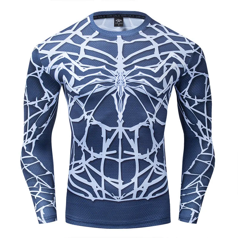 

2019 New Avengers 4 Spiderman Printed 3d Tshirt Compression Shirt Long Sleeve Cosplay Costume Men Tshirts Polyester S-4XL