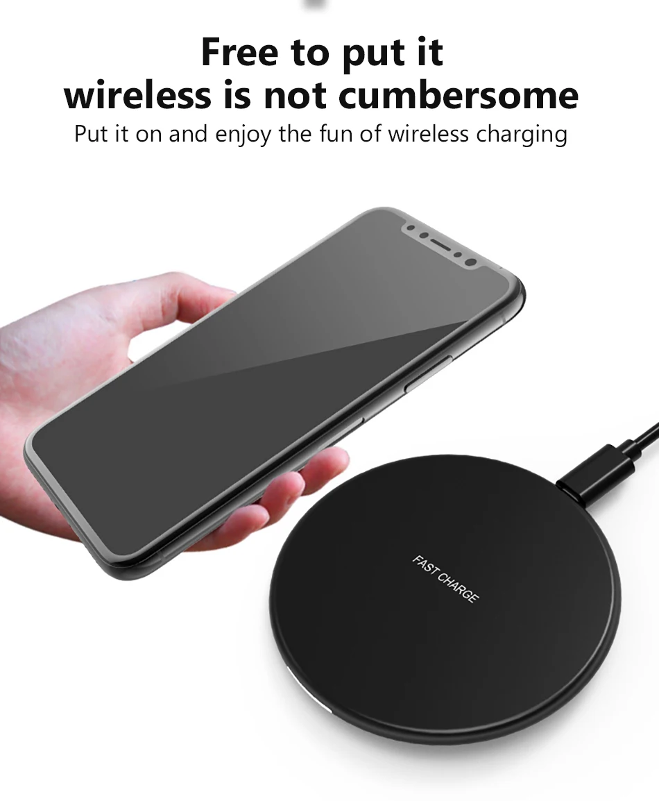 !ACCEZZ Qi Wireless Charging 7.5W 10W For Samsung Galaxy S8 S9 Plus Note 8 Universal Fast Charge For iPhone 8 Plus XS XR Charger (3)