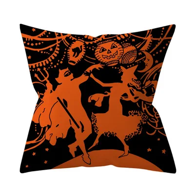 WSJ03-12 ZENGIA Trick or treat/Подушка с изображением тыквы, покрывало 45*45 см, счастливый Хэллоуин, Наволочка на подушку, счастливая осень Y'all ghosts Horror, наволочка - Цвет: WSJ03-12