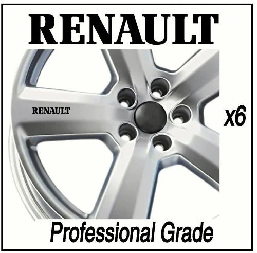 

For RENAULT WHEEL DECALS - 5 TURBO MEGANE ESPACE - x6 Adhesive Graphic decals