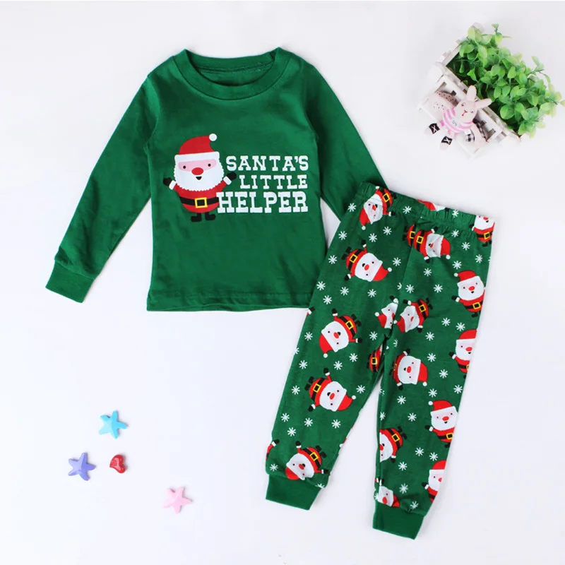 new santa claus kids pajama sets tops pants children christmas pajama tops