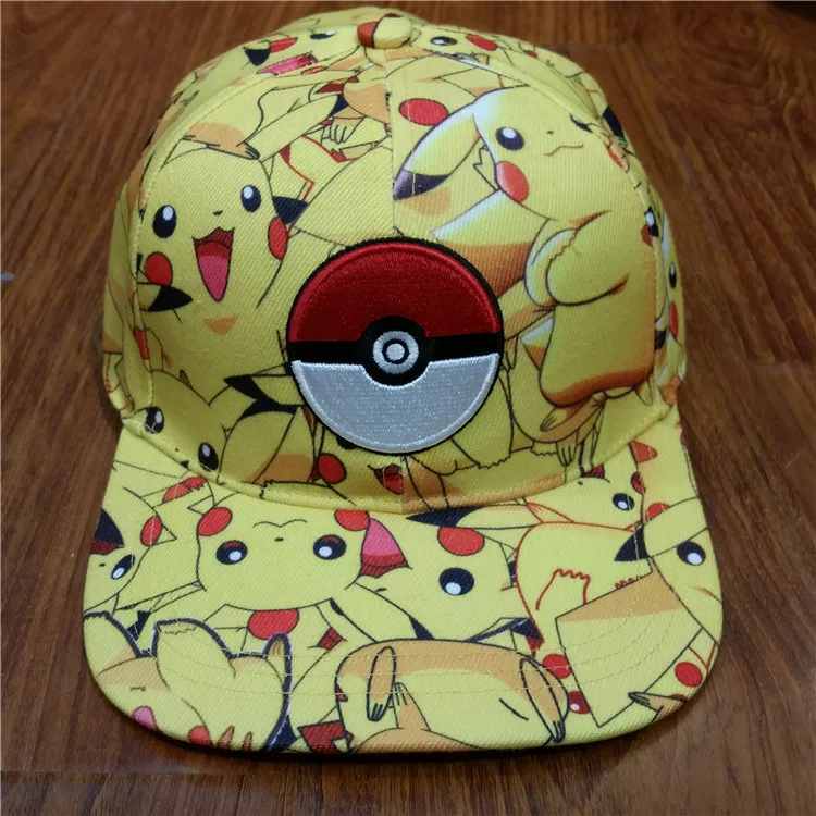 

Animation Pokemon Elf Pikachu Hip-hop Cap Embroidery Logo Pocket Monster Baseball Cap Creative Gift Cute Cartoon Students Caps