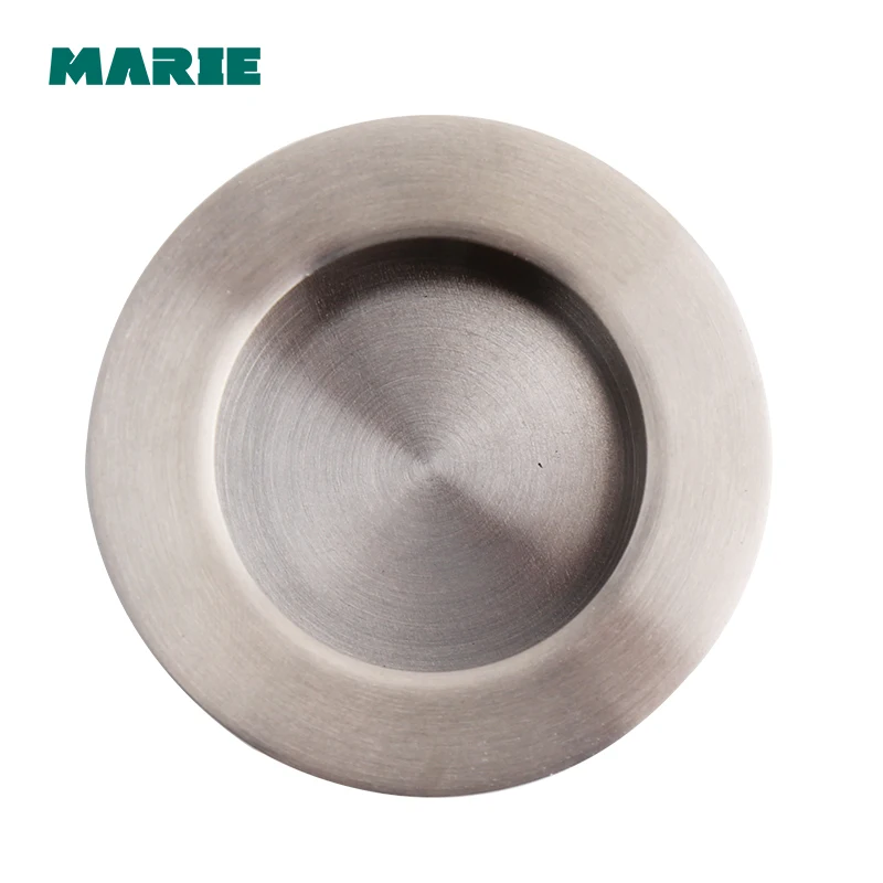 FH201 New Arrival Concealed Pull Handle Embedded Stainless Steel Hidden Round Modern Simple Drawer Cabinet Door Handles