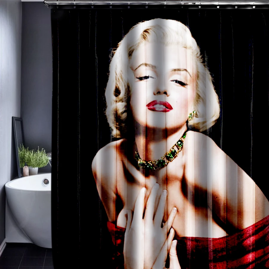 165x180 Cm Marilyn Monroe Shower Curtain Disesuaikan Kain Tirai Mandi Tahan Air Mandi Shower Curtain Untuk Kamar Mandi Curtains Waterproof Shower Curtain Waterproofcustom Shower Curtain Aliexpress