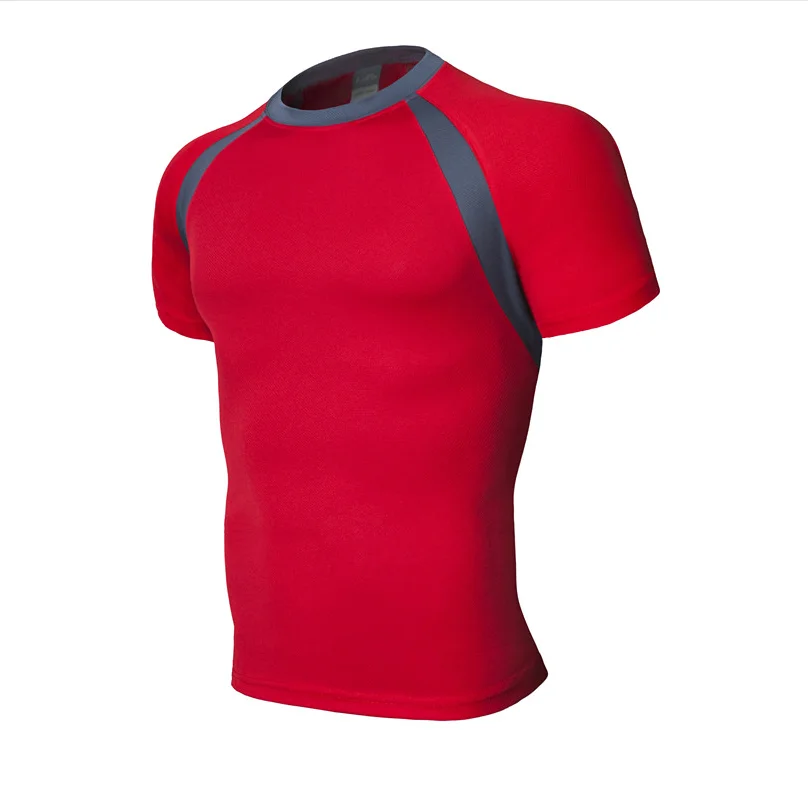 LISER Fashion Solid Color T-Shirt Men's Short Sleeve Compression Skinny S-4XL Summer Clothes | Мужская одежда