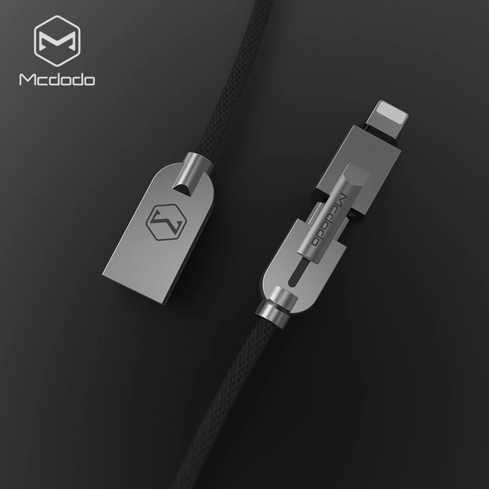 Mcdodo 2 в 1 Lightning-USB кабель для iPhone 7 Micro USB кабель для samsung Xiaomi huawei Быстрая зарядка для iPhone 5S 6s кабель - Цвет: gray