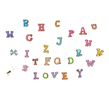 

PVC English Word ABC Luminous Stickers Night Vision Wall Sticker For Living Room Kids Study Room Home Decor