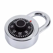 1 pc Rotary Padlock Digit Combination Code Lock Safe Round Dial Number Luggage Suitcase Security Bicycle Suitcase Drawer Cabinet