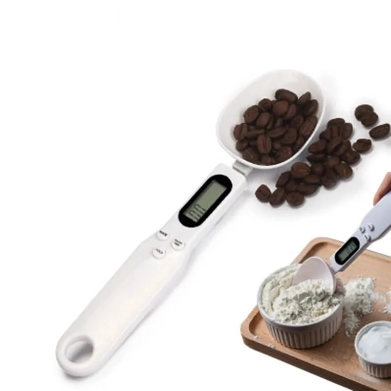 

Y068 White Digital Measuring Spoons With Scale for Cooking Kitchen Tools Liquid /Bulk Food LCD Display volume scales