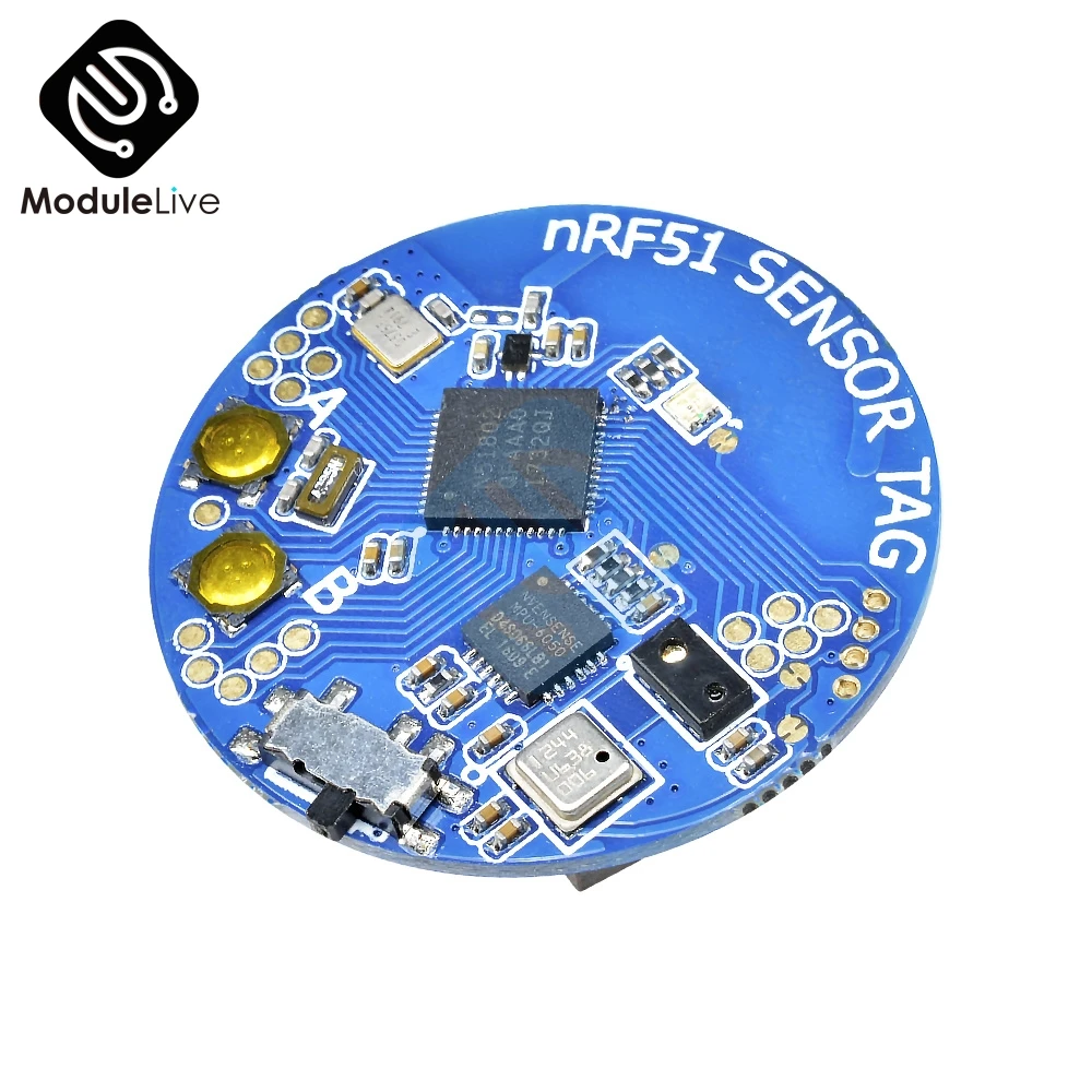 NRF51822 Bluetooth 4,0 Температура атмосферное модульный датчик ускорения ARM CORTEX-M0 MPU6050 BMP180 CR2032 AP3216 доска